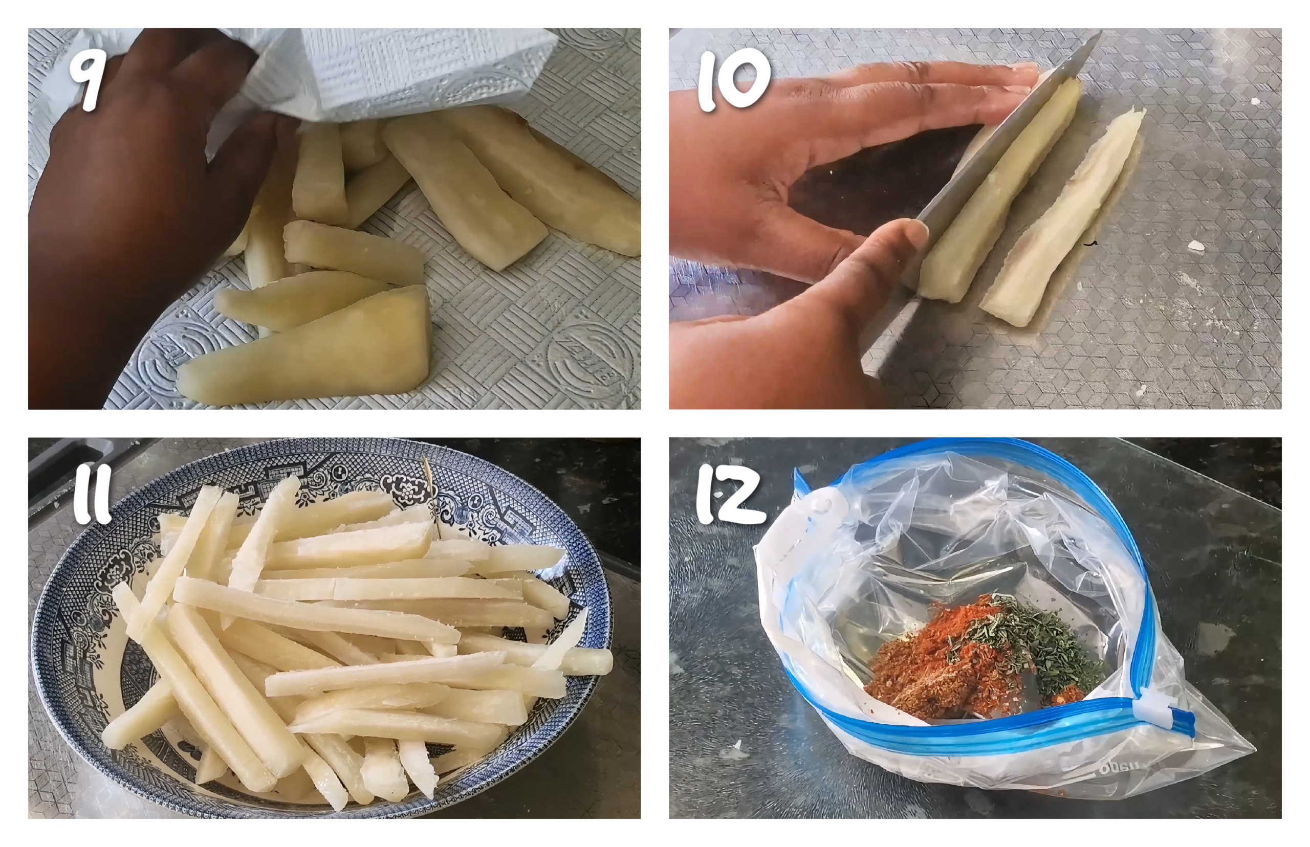 step9-12 seasoning the fries
