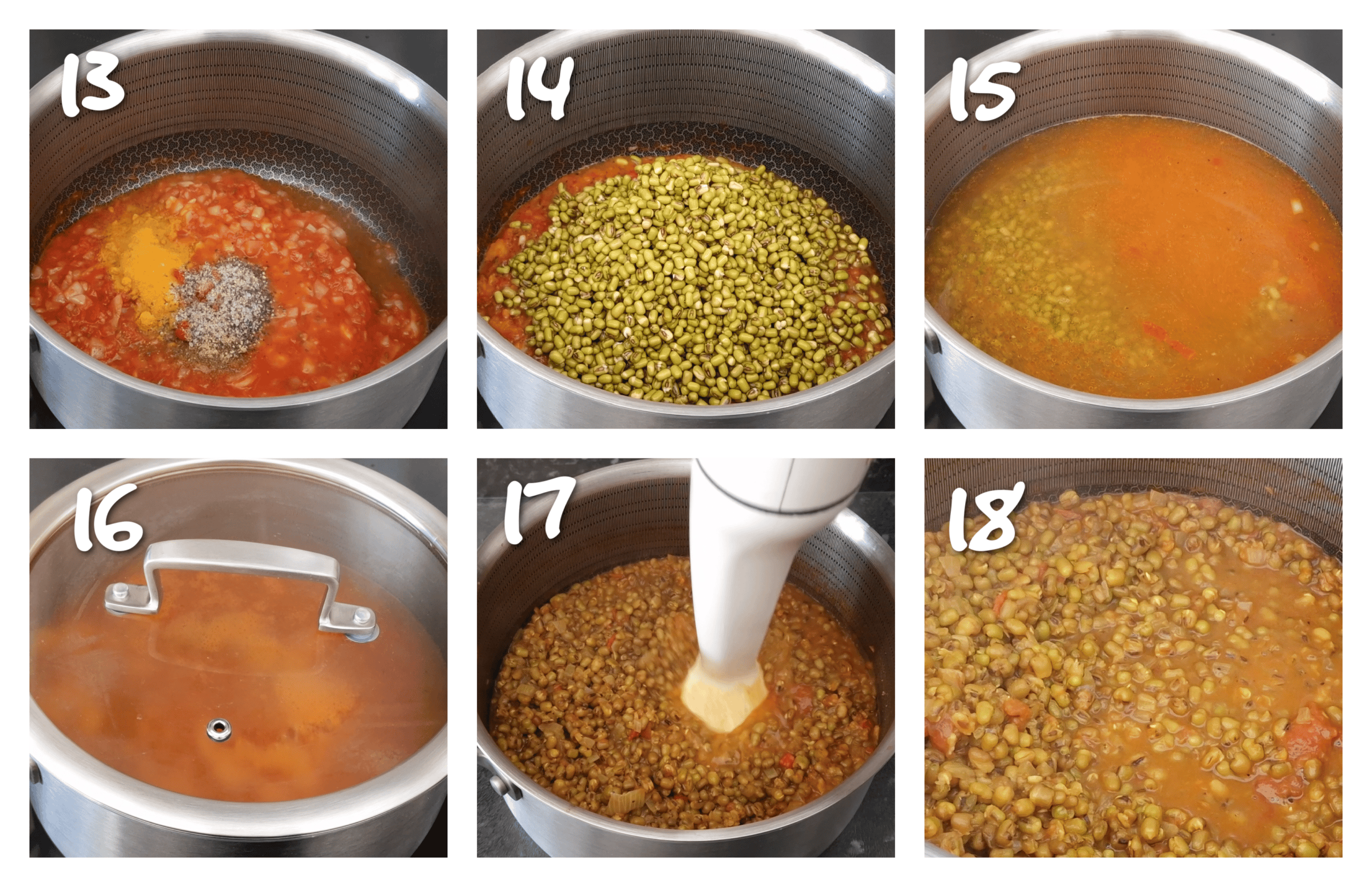 step13-18 cooking the mung beans and pureeing